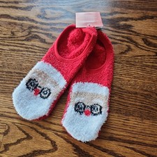Soft Red Santa Gripper Slipper Socks By Wondershop NWT