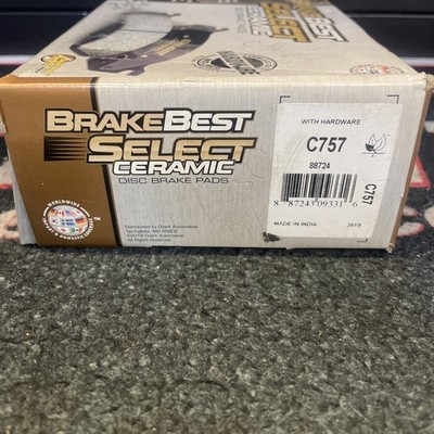 Brakebest Select Disc Brake Pad w/ hardware C757