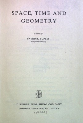 Space, Time and Geometry. Synthese Library Suppes, Patrick: