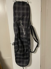 DAKINE Unpadded Snowboard Bag With Shoulder Strap 138cm Black Gray Plaid EUC