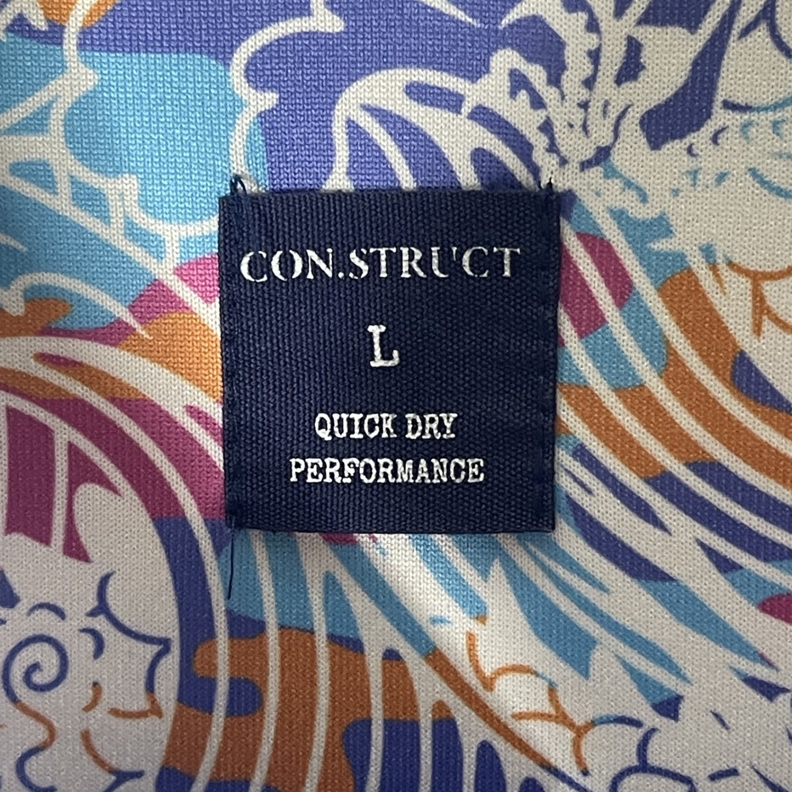 Construct Quick Dry Performance Golf Shirt Sz L D… - image 5