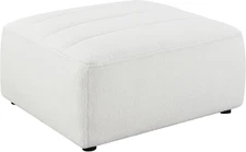 Home Furnishings - Sunny - Fabric - Upholstered Square Ottoman with Channel Tuft