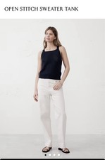 NUEVO CON ETIQUETAS BANANA REPUBLIC FÁBRICA PUNTO ABIERTO SUÉTER TANQUE AZUL MARINO TALLA XXL AGOTADO
