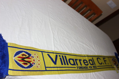 Offizielle Vintage Wollschal DRAPS Marca Del Villarreal C.F Mit Label