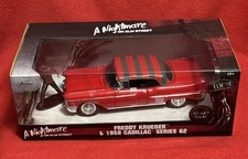 Jada Hollywood Rides: Nightmare on Elm St. 58 Cadillac & Freddy Krueger 1/24