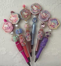 Custom Beaded Pens.Luxury Inspired Gifts. Basket filler. Party gifts. H Kitty 