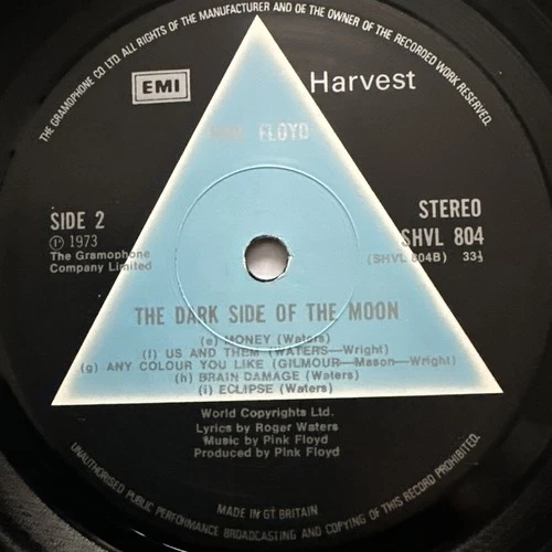 Pink Floyd Dark Side Of The Moon UK vinyl LP 1973 1st press; all excellent!