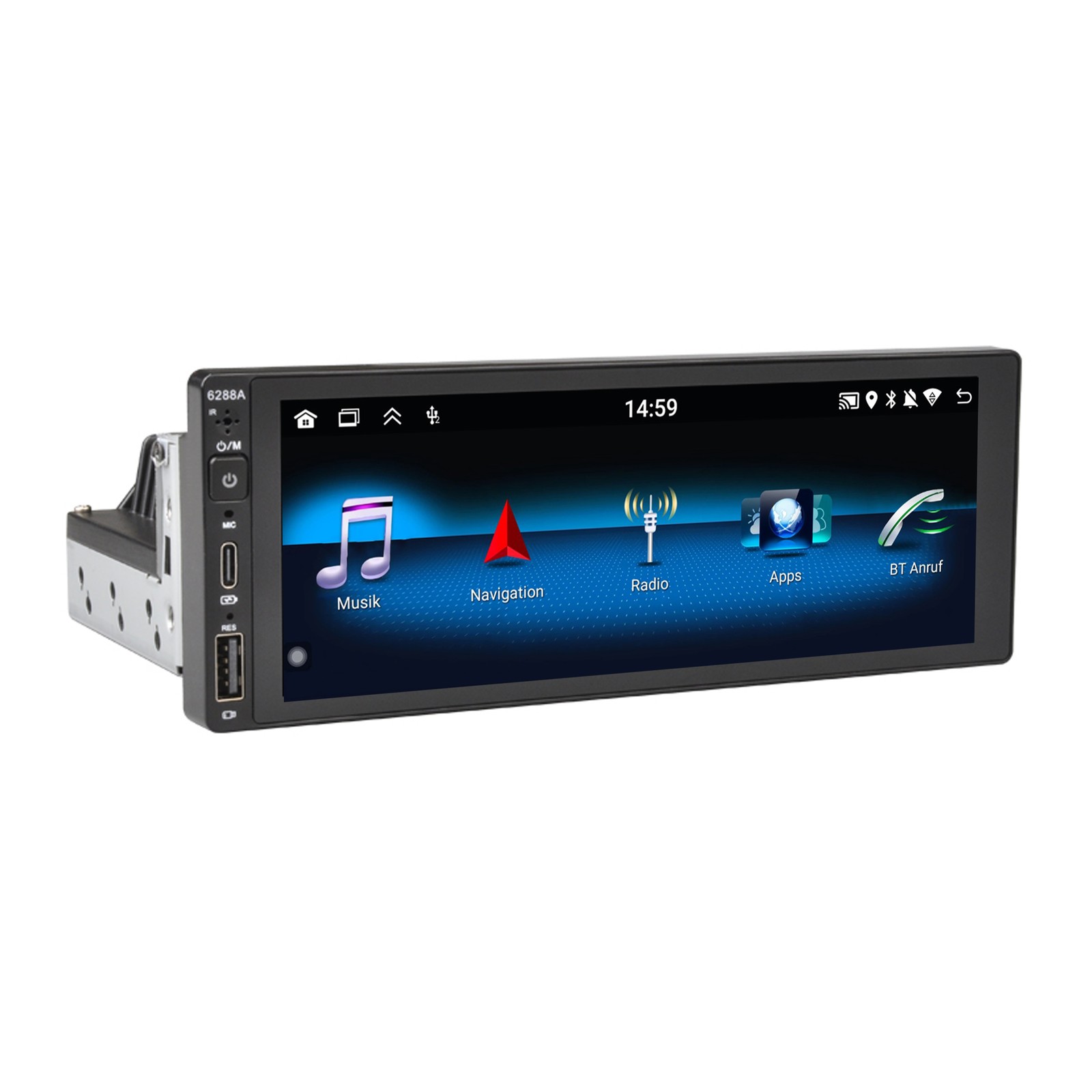 1 DIN Universal 6.9"" Touchscreen Android Car Radio GPS Navigation CarPlay