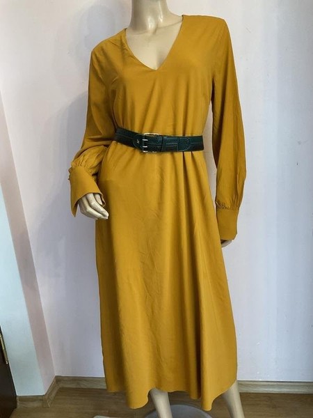 Women Hallhuber Dress Orange Viscose 40 / L / 48