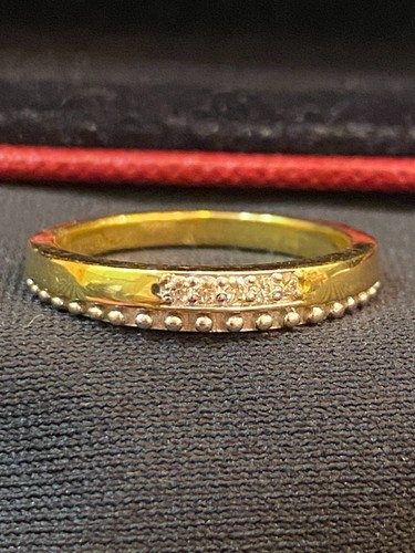 Pave 0,08 Cts Runde Brilliant Natürlich Diamanten Hochzeit Band Ring In 14K Gold - Bild 10 von 12