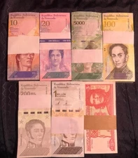 Venezuela and Caribe New UNC 7 Bundles Consecutive Set  (100 PCS each) 700 Notes