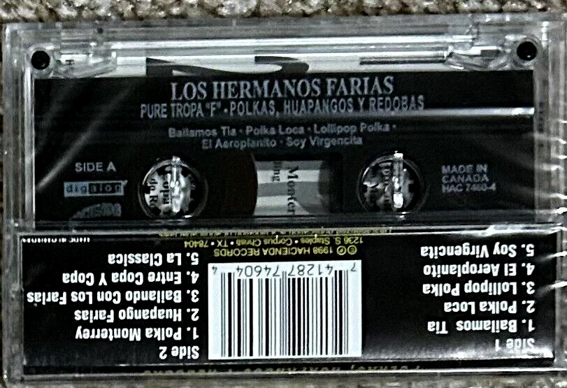 CASSETTE-LOS HERMANOS FARIAS-PURE TROPA F-1998-PURO CONJUNTO TEJANO-SEALED - Image 2 of 4