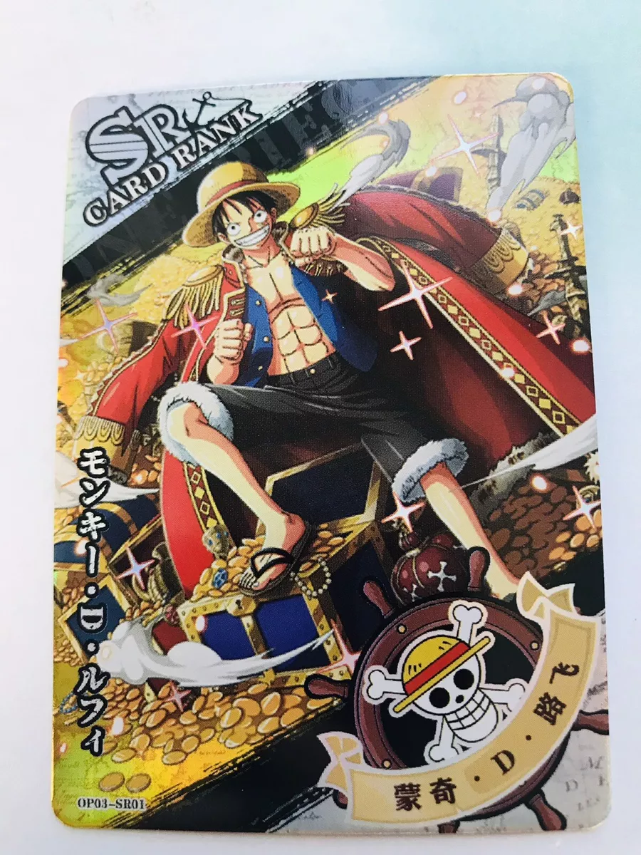 One Piece Japanese Anime Collection Card Gold Art Edition Luffy