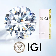 Round 1 - 5 carat IGI Certified Lab Grown Loose Diamond G Colour VS Clarity