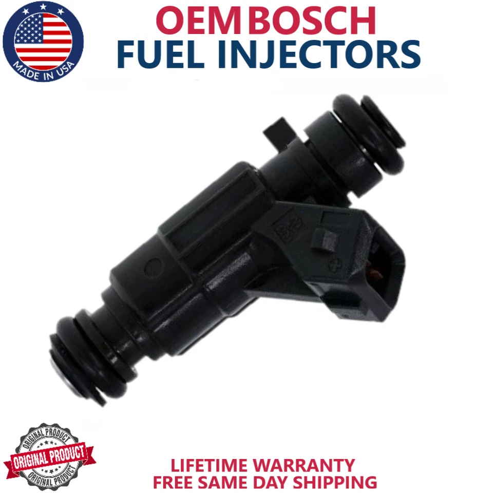 Paquete de 8 inyectores de combustible OEM BOSCH para Audi A6 Quattro 2000-2004 4,2 L V8 Foto 2 de 4