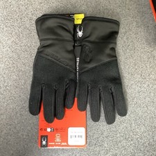 Spyder Black Gloves Core Conduct Touchscreen Palm Patch Glove Small M1D
