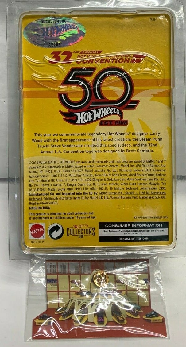ホットウィール ロサンゼルス コンベンション フェアレディ ディナー ステッカー 2018 Hot Wheels 32nd Convention Dinner Sticker Steam Punk