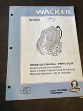 Wacker Jumping Jack Compactor Gasoline WM80 Operator Parts Engine Manual Catalog