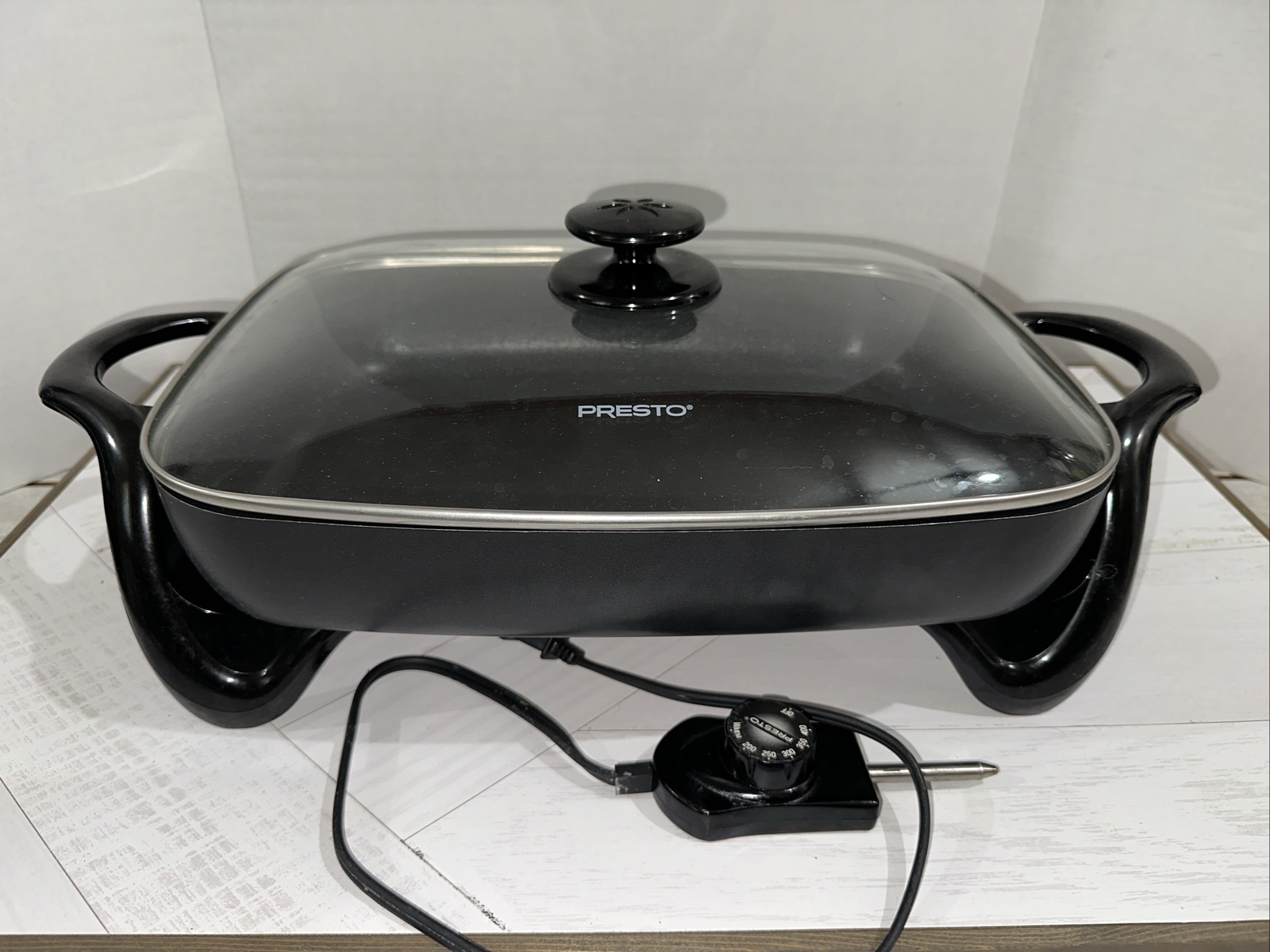 Presto 16" Electric Skillet with Glass Cover 06852 Working eBay