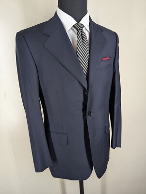 Piattelli Vintage -NEW- Wool Suit Made In Italy Pleated Pants-US