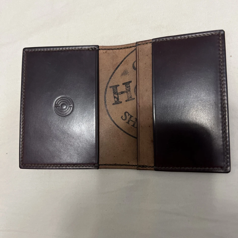 Horween Shell Cordovan Card wallet Color #8 minimalist front pocket card case - Image 2 of 4