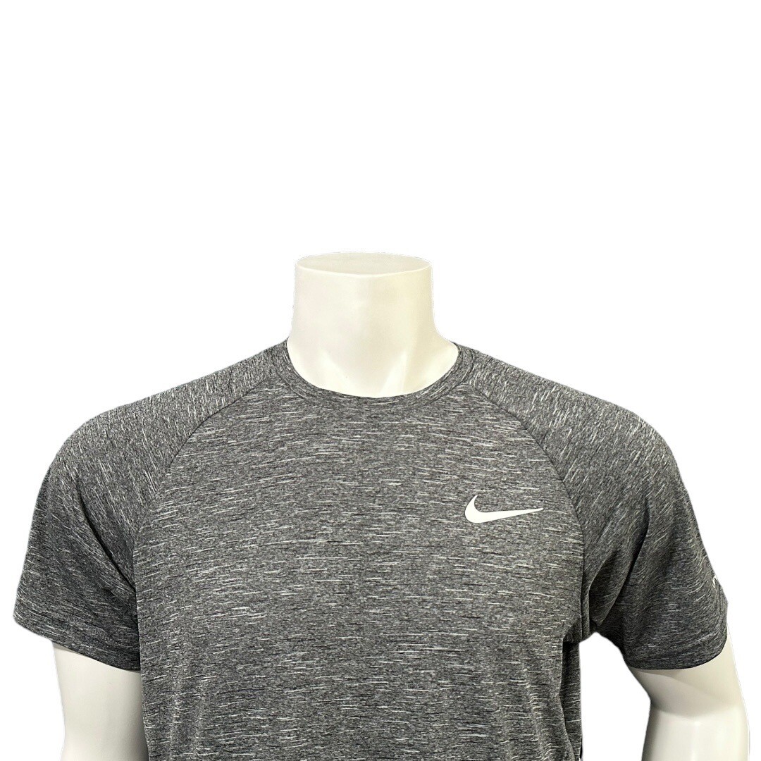 Nike Swim Mens Activewear Short Sleeve TShirt Gray UV Protection Dri