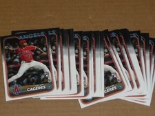 2024 Topps BASE LOT OF 35 CARDS KELVIN CACERES RC/ROOKIE ANGELS #680