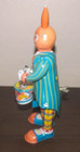 Rabbit Clockwork Toy Retro Metal Swinging Drumming Rabbit Wind Up Tin Litho — photo 2