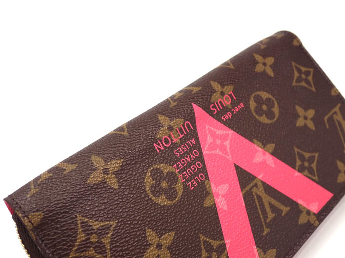Louis Vuitton Zippy Wallet Monogram V Grenade Pink Round