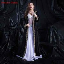Belly Dance Coat Long Sleeve Robe Competition clothes Tango Cha Cha Dancewear