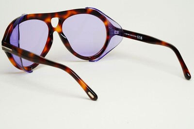 Tom Ford Sunglasses Neughman Brown Violet Pilot Side Shields
