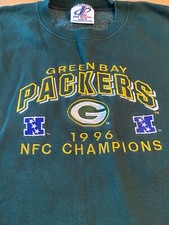 Vintage Sweatshirt MEN'S L 1996 Green Bay Packers NFC Champions Logo Athletic
