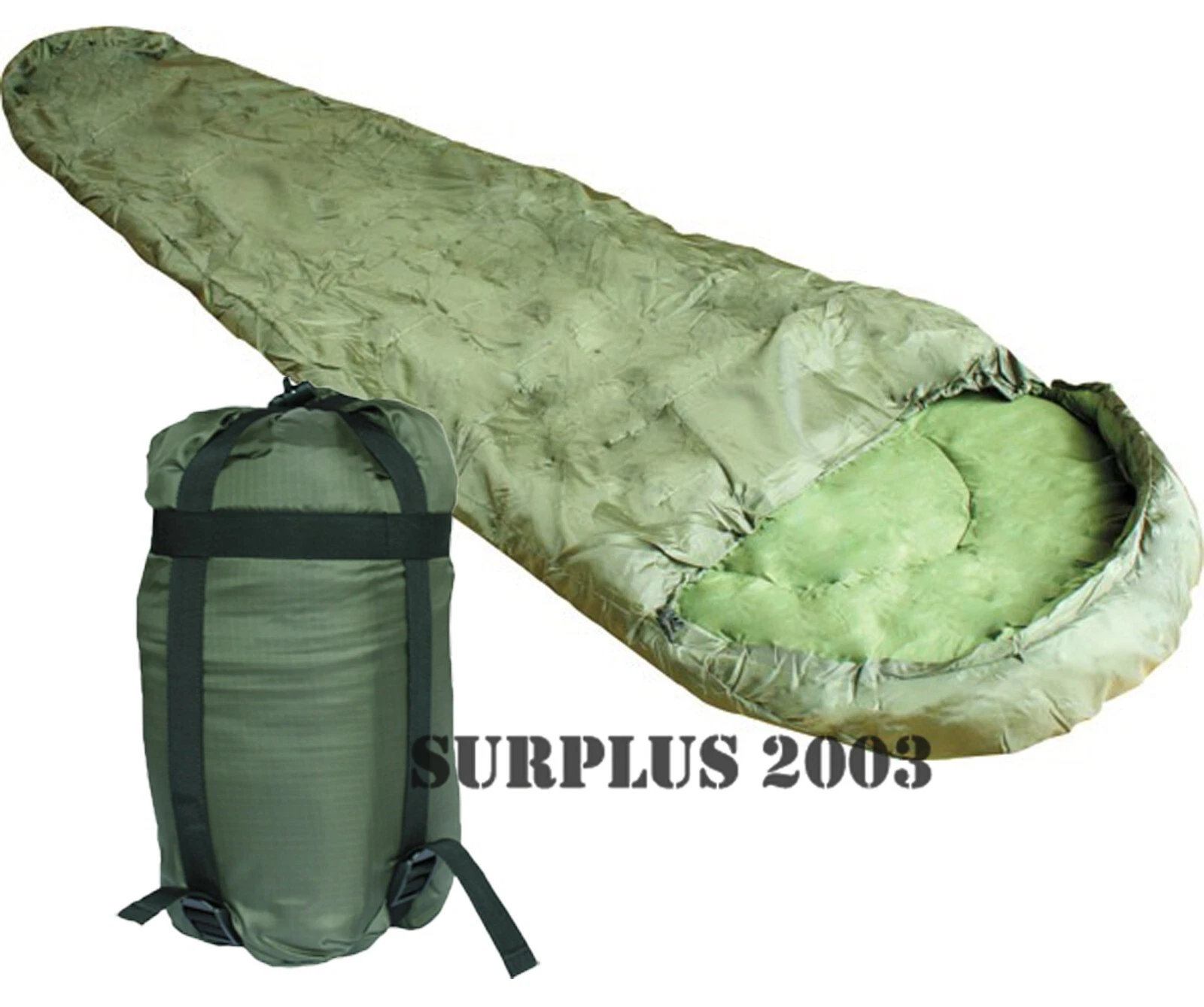 Army Military Sleeping Bag Olive Green Compression Sack Camping Fishing