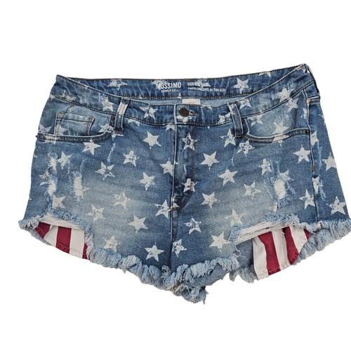 Mossimo Floral Embroidered Denim Cut Off Shorts, Sz 4/27, Y2K