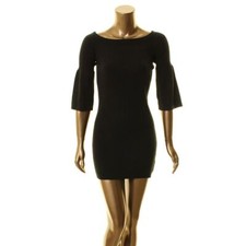 BB DAKOTA NEW Women's Off The Shoulder Bell Sleeve Sweater Dress TEDO