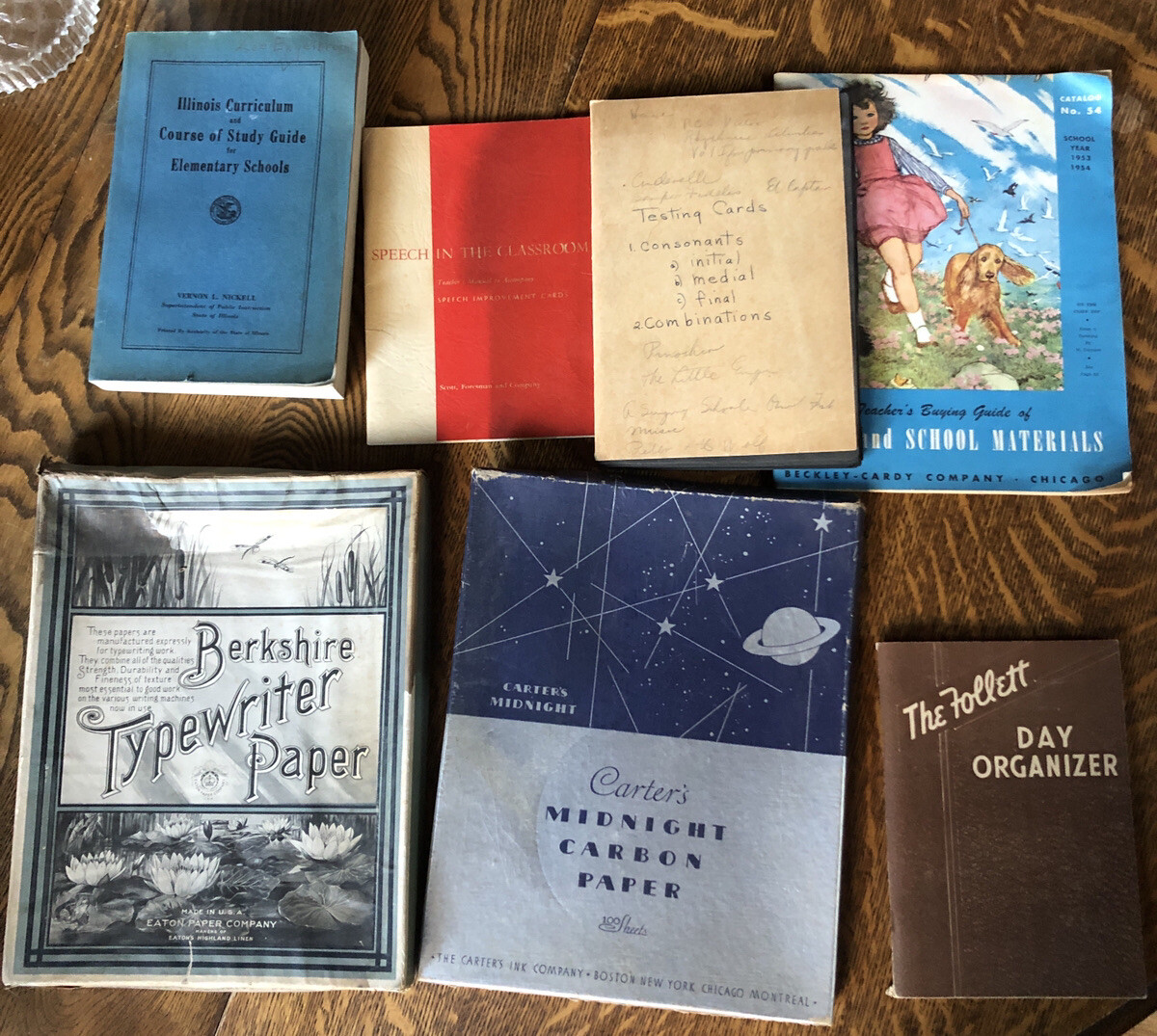1954 Illinois School Course Study Book Teacher Organizer Bintage 