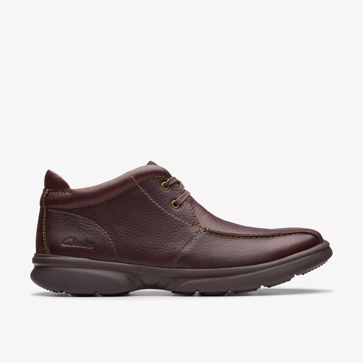 Clarks Dark Brown Leather Lace-Up Boots Clarks Men main image 3