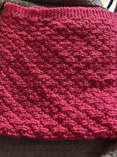 Handgestrickte rosa Babydecke ca. 22 Zoll x 24 Zoll brandneu 