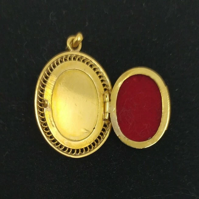 Pendentif Et Chaîne Or 18K 750 Mls. Porte-Photos, Médaillon. - Photo 4/4