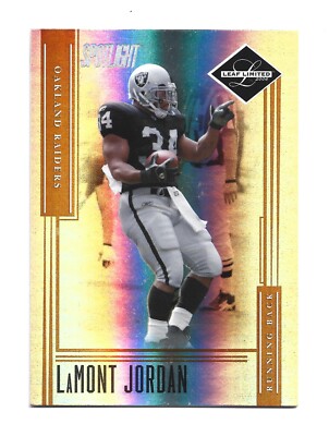 /50 Bronze Spotlight 2006 Leaf Limited 83 LaMont Jordan Oakland Raiders Football