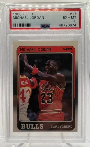 1988-89 Fleer - Michael Jordan - #17 - PSA 6 EX-MT - Bulls HOF 3rd Year Card