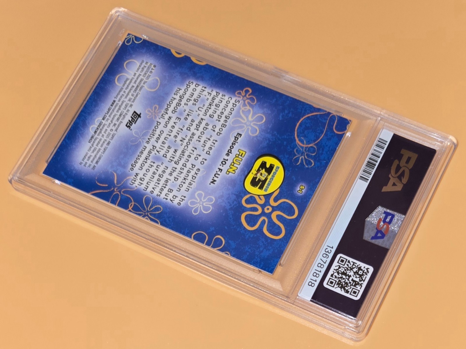 SpongeBob F.U.N. Song PSA 10 Low Pop SpongeBob 25th Anniversary T. Chrome Insert view 14