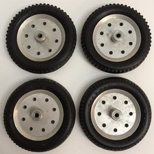 Vintage TECHNOKID Erector Construction Wheels Tires Hungary Lot of 4 RARE
