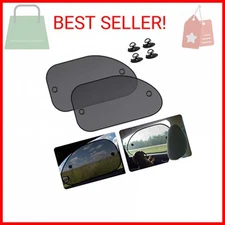 2 Pack Universal Car Window Shade, Cling Sunshade - Sun, Glare and UV Rays Prote