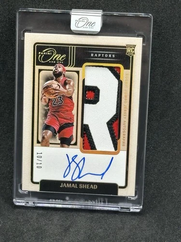 10/10 RPA 2024-25 ONE AND ONE ROOKIE JUMBO JERSEY AUTO JAMAL SHEAD RC RAPTORS