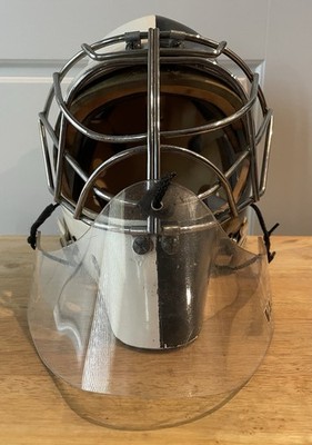 Van Velden Ice Hockey Goalie Mask/Helmet with Cat Eye Itech Carrying Bag Size M
