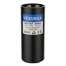 145-175 uF MFD 250 VAC 50/60 Hz Round Motor Start Capacitor CD60 Single Phase...