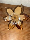 Vintage Murano Style Hand Blown Glass Lily Flower