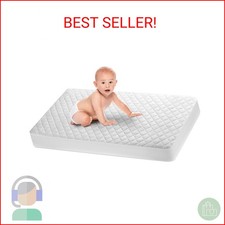 Masirs Crib Mattress Protector Cover - Comfortable, Breathable and Waterproof Ma