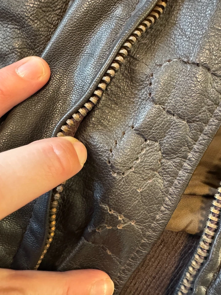 Винтажная летная куртка ВМС США среднего типа G-1 MIL-J-7823E, размер 44 - Изображение 3 из 4